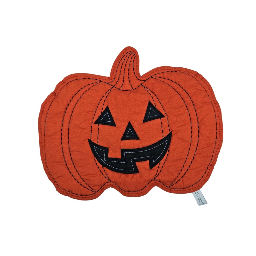 Rachel Ashwell The Farmhouse Set of 4 Quilted Pumpkin 
Placemats Orange OS